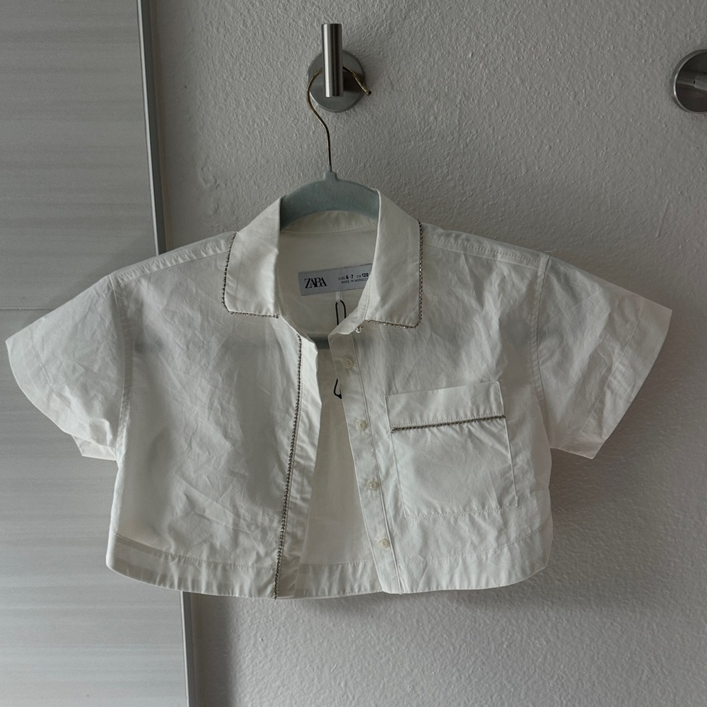 Zara Kids Cream Button Down Shirt